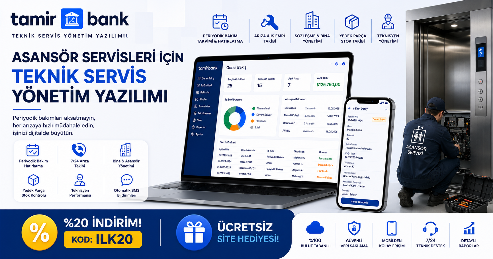 Asansör Servisi Yönetim Yazılımı