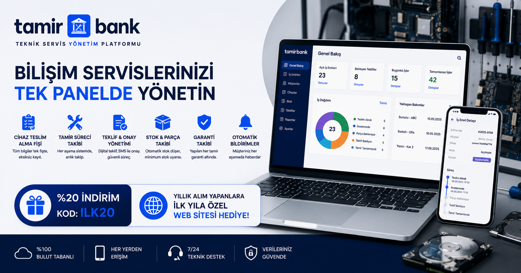 Bilgisayar ve Bilişim Servisleri İçin Teknik Servis Yönetim Yazılımı