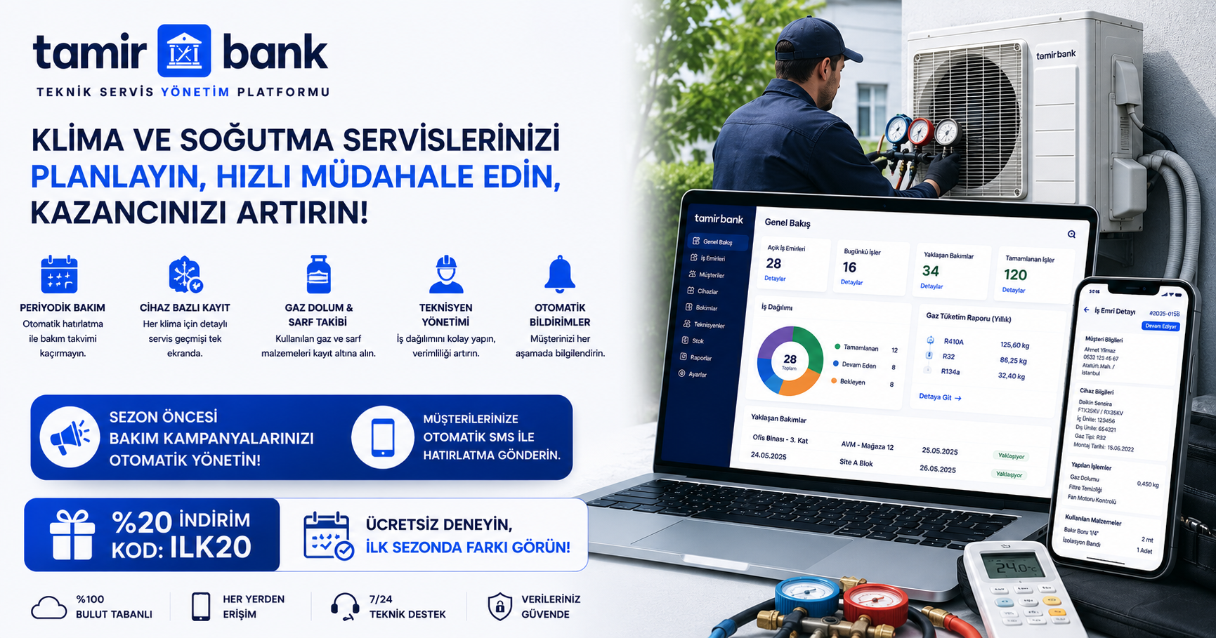 Klima ve Soğutma Sistemleri Servisleri İçin Teknik Servis Yönetim Yazılımı