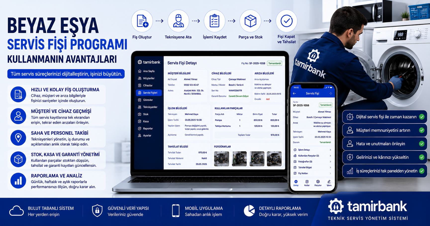 Beyaz Eşya Servis Fişi Programı Kullanmanın Avantajları