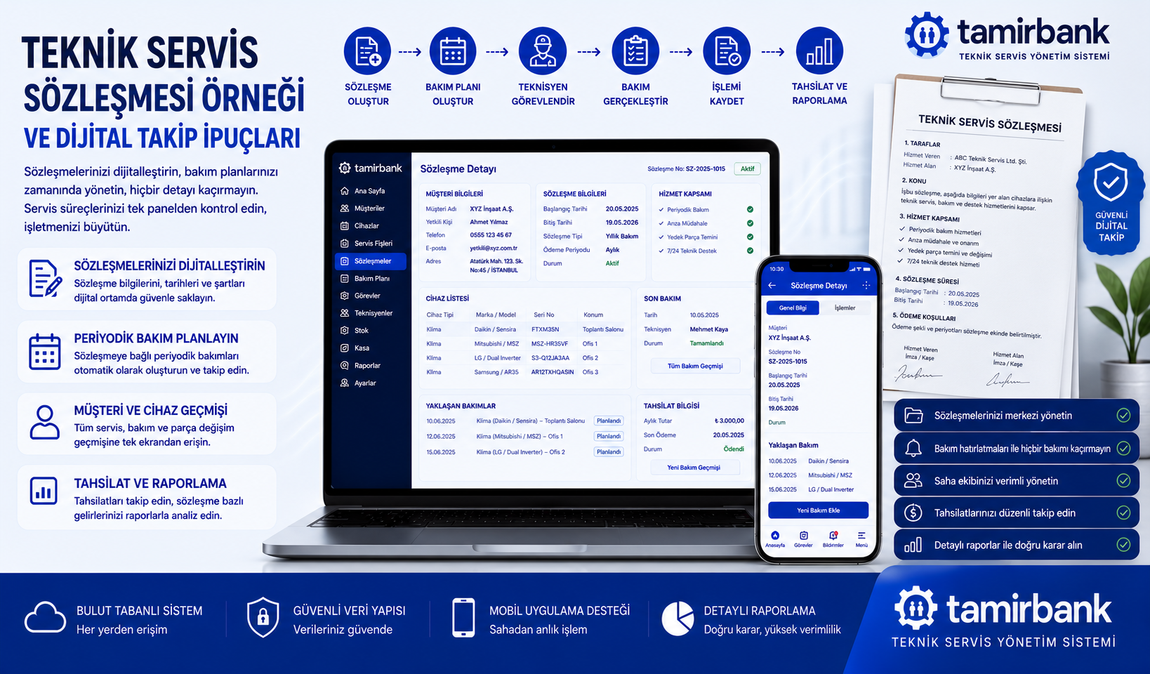 Teknik Servis Sözleşmesi Örneği ve Dijital Takip İpuçları