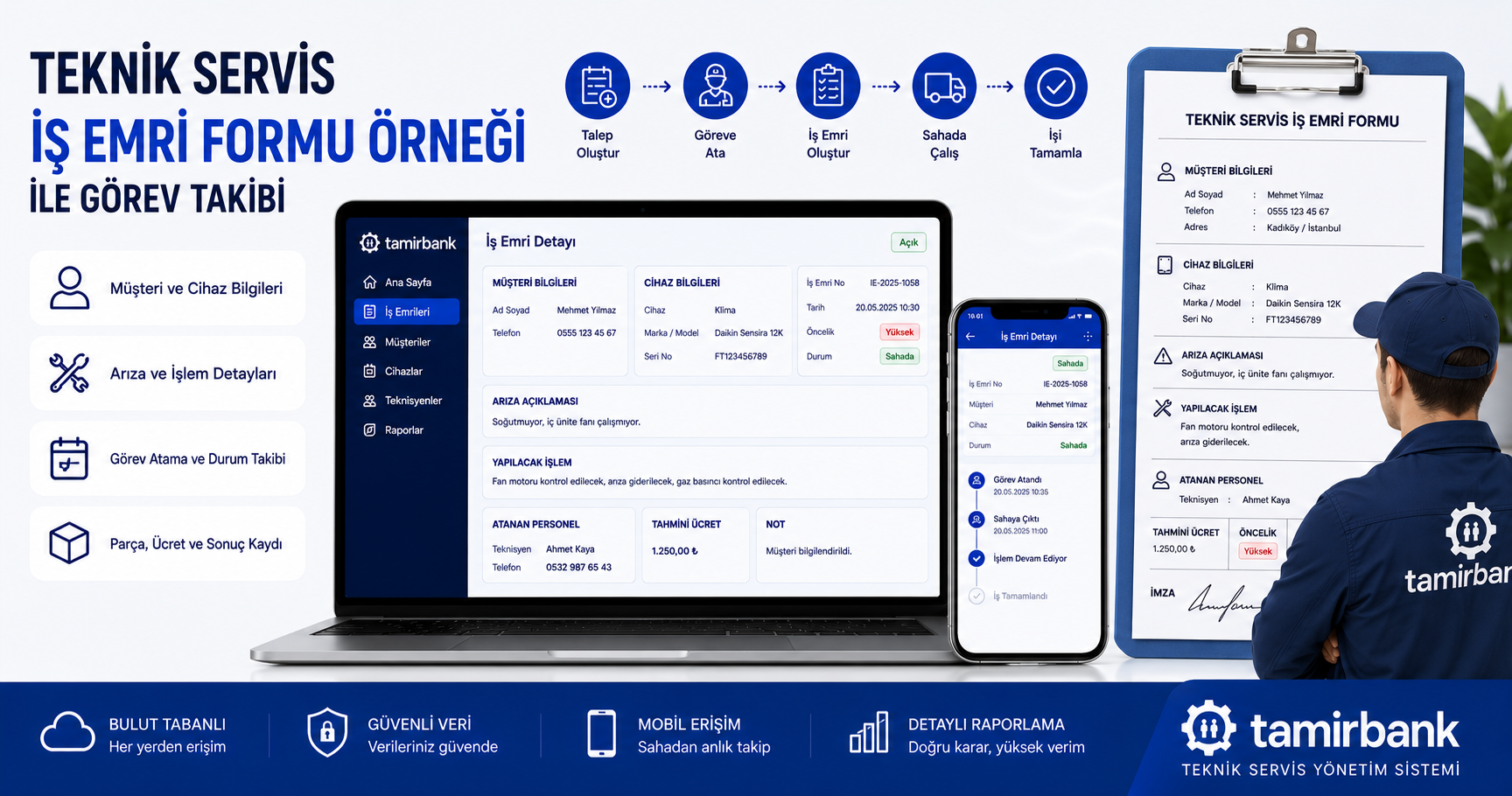 Teknik Servis İş Emri Formu Örneği ile Görev Takibi