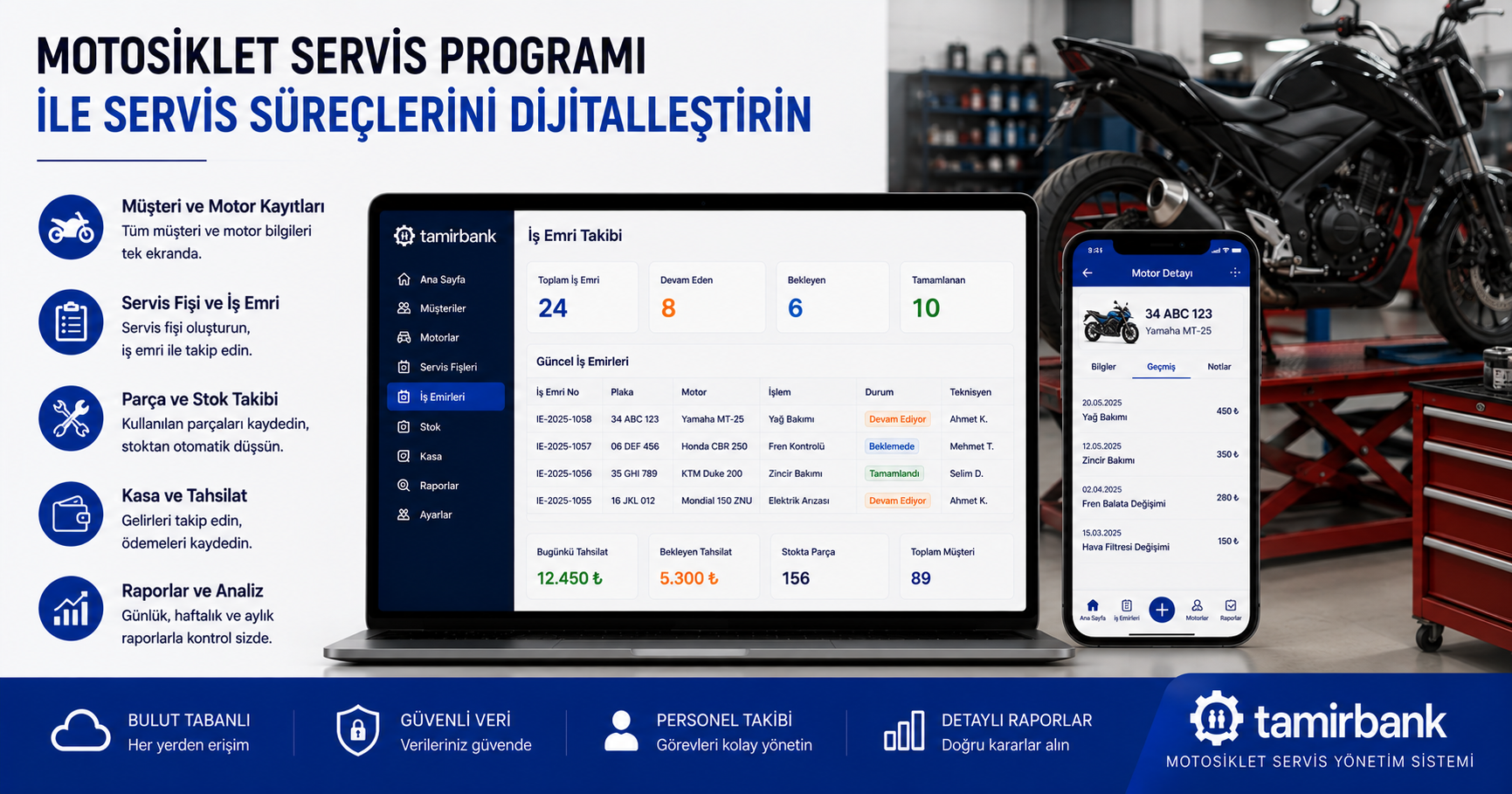 Motosiklet Servis Programı ile Servis Süreçlerini Dijitalleştirin