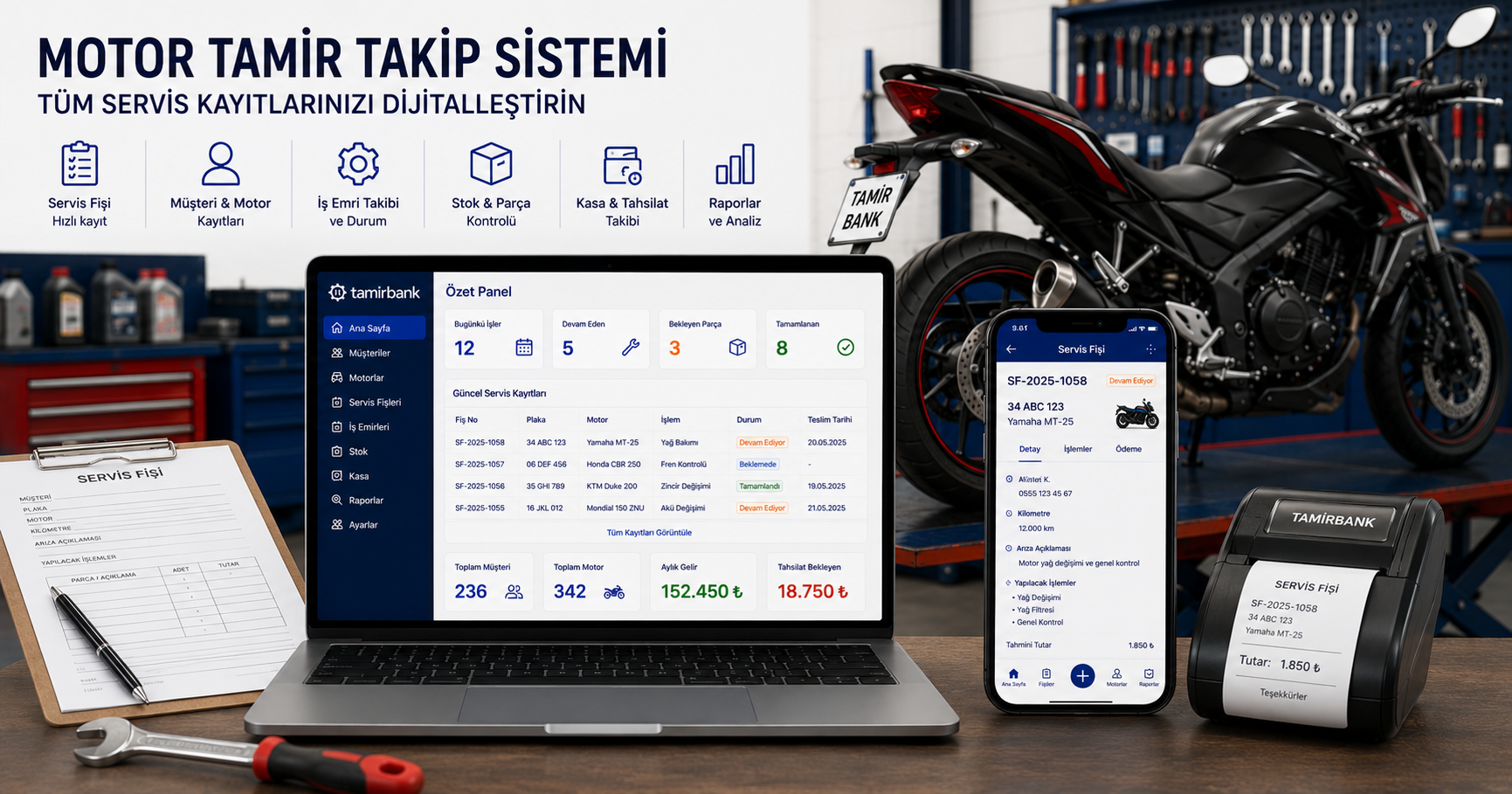 Motor Tamir Takip Sistemi ile Tüm Servis Kayıtlarınızı Dijitalleştirin