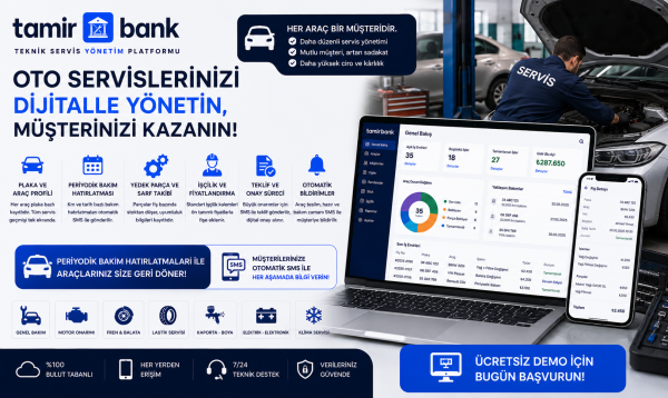 Oto Servisleri İçin Teknik Servis Yönetim Yazılımı
